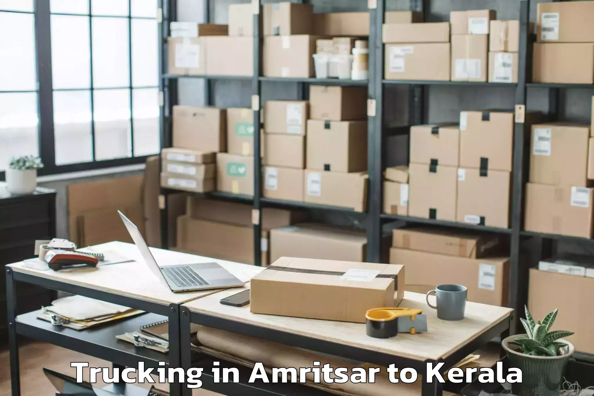 Trusted Amritsar to Kerala Kalamandalam Cheruthuru Trucking